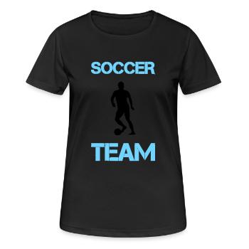 Soccer Player Team - Women's Breathable T-Shirt - black - Front - AI Model Female 172 light (172cm)
