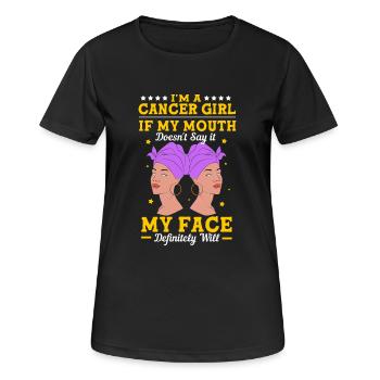 Sternzeichen Krebs - Frauen T-Shirt atmungsaktiv - Schwarz - Vorne - AI Model Female 172 light (172cm)