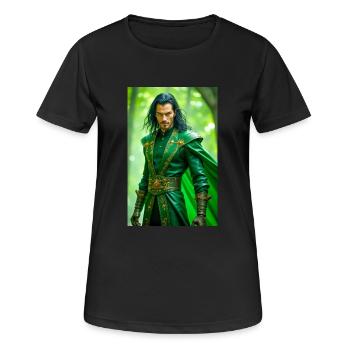 Loki ist ein gerissener Trickster-Gott und Gestaltwandler - Frauen T-Shirt atmungsaktiv - Schwarz - Vorne - AI Model Female 172 light (172cm)