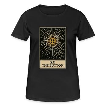 Tarot: The Sacred Button Sewn - Women's Breathable T-Shirt - black - Front - AI Model Female 172 light (172cm)