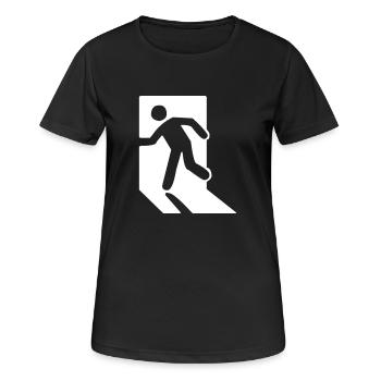 Beenden (V) - Frauen T-Shirt atmungsaktiv - Schwarz - Vorne - AI Model Female 172 light (172cm)