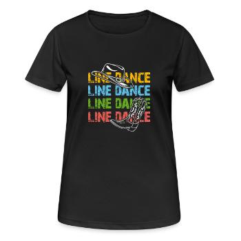 Line Dance Time Line Dancing Dancing - Women's Breathable T-Shirt - black - Front - AI Model Female 172 light (172cm)