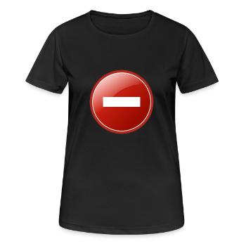 sens interdit - T-shirt respirant Femme - noir - Devant - AI Model Female 172 light (172cm)