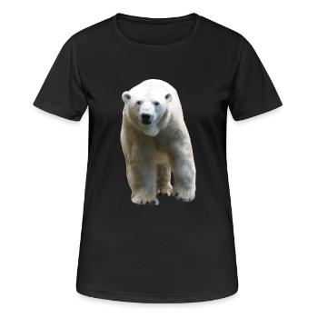 Polar Bear - Eisbär - Frauen T-Shirt atmungsaktiv - Schwarz - Vorne - AI Model Female 172 light (172cm)
