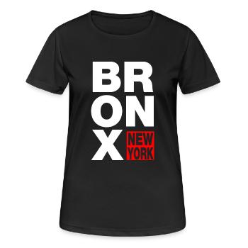 bronx new york - Frauen T-Shirt atmungsaktiv - Schwarz - Vorne - AI Model Female 172 light (172cm)