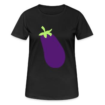 aubergine gemuese kochen lecker gesund essen schue - Frauen T-Shirt atmungsaktiv - Schwarz - Vorne - AI Model Female 172 light (172cm)