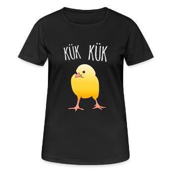 Poussin - T-shirt respirant Femme - noir - Devant - AI Model Female 172 light (172cm)