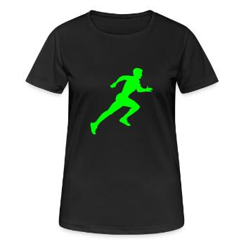 Courir - T-shirt respirant Femme - noir - Devant - AI Model Female 172 light (172cm)