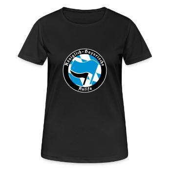 Königlich Bayerische Antifa - Frauen T-Shirt atmungsaktiv - Schwarz - Vorne - AI Model Female 172 light (172cm)