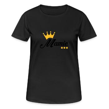 Großmütter / Oma / Mami / Großmutter / Mamy - Frauen T-Shirt atmungsaktiv - Schwarz - Vorne - AI Model Female 172 light (172cm)