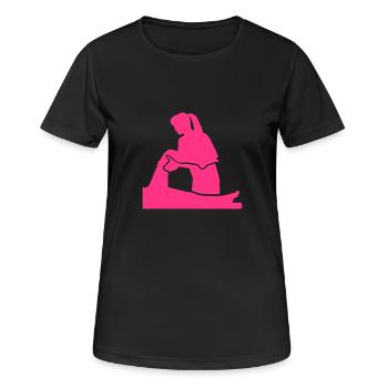 Physiothérapeute - T-shirt respirant Femme - noir - Devant - AI Model Female 172 light (172cm)