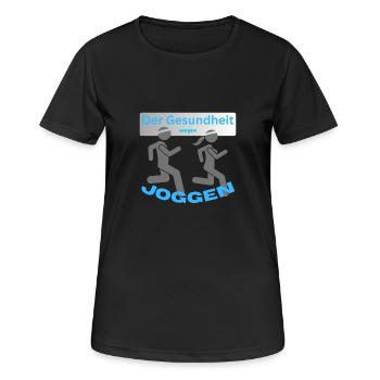Faire du jogging - T-shirt respirant Femme - noir - Devant - AI Model Female 172 light (172cm)