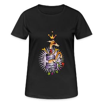 wild thing! - Frauen T-Shirt atmungsaktiv - Schwarz - Vorne - AI Model Female 172 light (172cm)