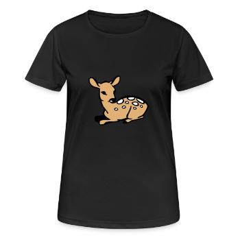 Fawn - Women's Breathable T-Shirt - black - Front - AI Model Female 172 light (172cm)
