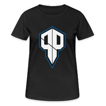 Pureness.one ESPORT LOGO - Frauen T-Shirt atmungsaktiv - Schwarz - Vorne - AI Model Female 172 light (172cm)