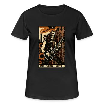 Industrielles Metall (Karte IX) - Frauen T-Shirt atmungsaktiv - Schwarz - Vorne - AI Model Female 172 light (172cm)