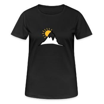Sunrise - T-shirt respirant Femme - noir - Devant - AI Model Female 172 light (172cm)