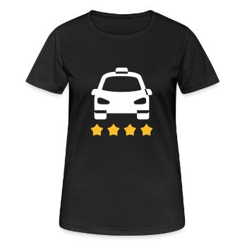 Taxi - Frauen T-Shirt atmungsaktiv - Schwarz - Vorne - AI Model Female 172 light (172cm)