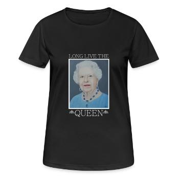 Königin von England Elisabeth - Geschenkidee - Frauen T-Shirt atmungsaktiv - Schwarz - Vorne - AI Model Female 172 light (172cm)