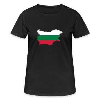 Bulgarie - T-shirt respirant Femme - noir - Devant - AI Model Female 172 light (172cm)