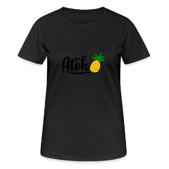 Aloha Pineapple - Women's Breathable T-Shirt - black - Front - AI Model Female 172 light (172cm)
