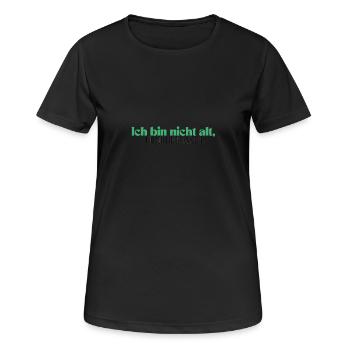 Ich bin nicht alt, ich bin ein Klassiker - Frauen T-Shirt atmungsaktiv - Schwarz - Vorne - AI Model Female 172 light (172cm)