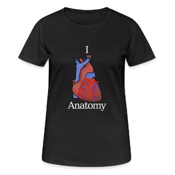 I love Anatomy - Women's Breathable T-Shirt - black - Front - AI Model Female 172 light (172cm)