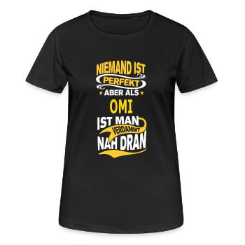 OMI - Frauen T-Shirt atmungsaktiv - Schwarz - Vorne - AI Model Female 172 light (172cm)