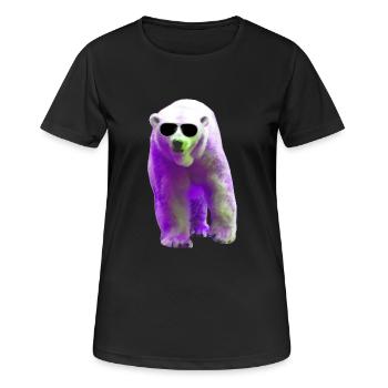 Polar Bear - Eisbär - Frauen T-Shirt atmungsaktiv - Schwarz - Vorne - AI Model Female 172 light (172cm)