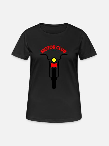 Motor club tricolor - Frauen T-Shirt atmungsaktiv - Schwarz