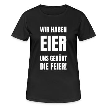 Nous avons des couilles Nous avons entendu La célébration - T-shirt respirant Femme - noir - Devant - AI Model Female 172 light (172cm)