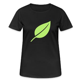 Blatt - Frauen T-Shirt atmungsaktiv - Schwarz - Vorne - AI Model Female 172 light (172cm)