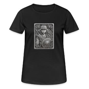 Viking Shield Maiden Warrior Viking Vikings - Women's Breathable T-Shirt - black - Front - AI Model Female 172 light (172cm)