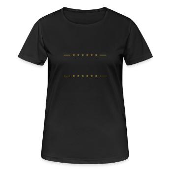 Trame de lignes d'étoiles - T-shirt respirant Femme - noir - Devant - AI Model Female 172 light (172cm)