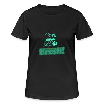 Fresh! 3.0 - Women's Breathable T-Shirt - black - Front - AI Model Female 172 light (172cm)