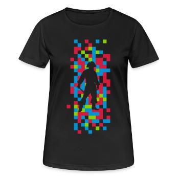 modèle de tuile pirate abstrait motif graphique cadeau - T-shirt respirant Femme - noir - Devant - AI Model Female 172 light (172cm)