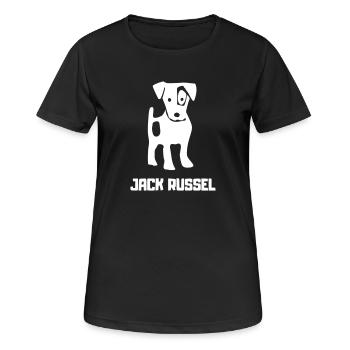 Jack Russell jack russel - Frauen T-Shirt atmungsaktiv - Schwarz - Vorne - AI Model Female 172 light (172cm)