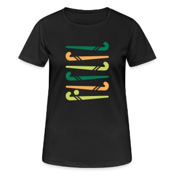 Hockey sticks colorful - Women's Breathable T-Shirt - black - Front - AI Model Female 172 light (172cm)