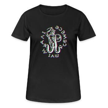 Glitched Abraxas symbol - Women's Breathable T-Shirt - black - Front - AI Model Female 172 light (172cm)
