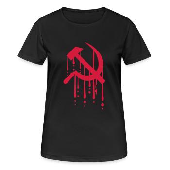 Sang de faucille marteau - T-shirt respirant Femme - noir - Devant - AI Model Female 172 light (172cm)