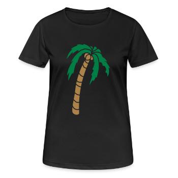 Clipart Palme Design - T-shirt respirant Femme - noir - Devant - AI Model Female 172 light (172cm)