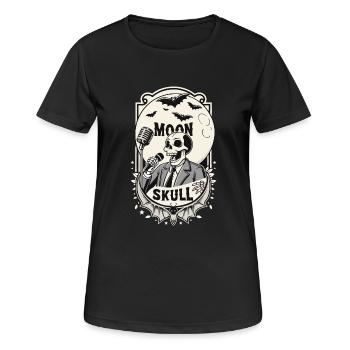 MOND BRAUN - Frauen T-Shirt atmungsaktiv - Schwarz - Vorne - AI Model Female 172 light (172cm)