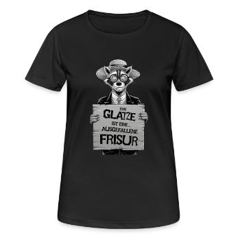Baldness is an unusual hairstyle - Women's Breathable T-Shirt - black - Front - AI Model Female 172 light (172cm)