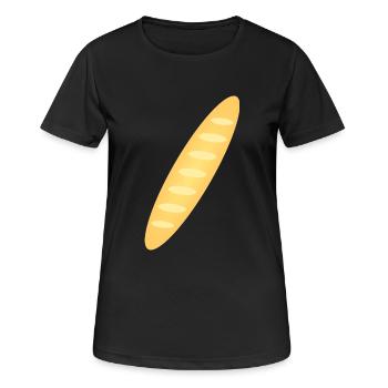 baguette - T-shirt respirant Femme - noir - Devant - AI Model Female 172 light (172cm)