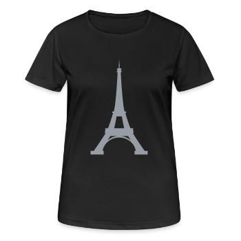 Tour Eiffel - T-shirt respirant Femme - noir - Devant - AI Model Female 172 light (172cm)