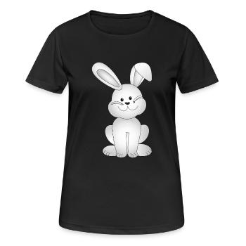 Hase - Frauen T-Shirt atmungsaktiv - Schwarz - Vorne - AI Model Female 172 light (172cm)