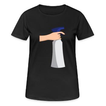 Nettoyage Nettoyage Nettoyage dame balai wischmop74 - T-shirt respirant Femme - noir - Devant - AI Model Female 172 light (172cm)
