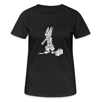 Erste Hilfe Bunny - Frauen T-Shirt atmungsaktiv - Schwarz - Vorne - AI Model Female 172 light (172cm)