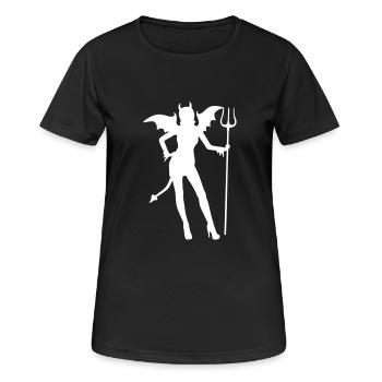 Sexy Teufelin - Frauen T-Shirt atmungsaktiv - Schwarz - Vorne - AI Model Female 172 light (172cm)