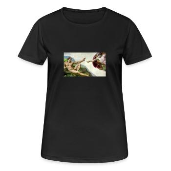 Modern Michelangelo - Frauen T-Shirt atmungsaktiv - Schwarz - Vorne - AI Model Female 172 light (172cm)